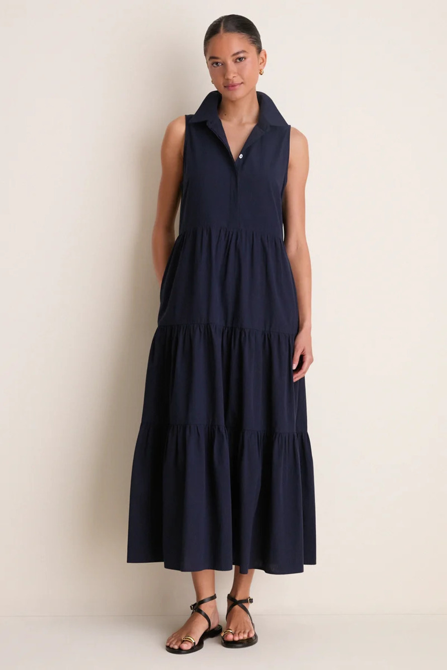 Pomander Place Navy Sleeveless Mabel Maxi Dress